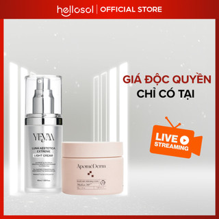  CB_022 Combo Kem phát sáng mới Apomederm Whiteing + Kem YEYM Luna Aestetica Extreme Light CCream - TẶNG 2 MASK ODY 