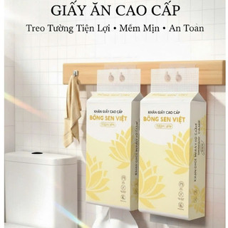  Thùng 10 Bịch Khăn Giấy Rút Đáy Treo Tường Bông Sen Việt Giấy Dai Mịn 4 Lớp Hàng Loại 1 