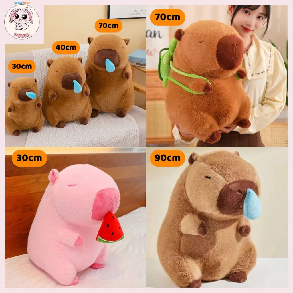 Gấu Bông Chuột Lang Nước Capybara Mềm Mịn 30cm – Thú Nhồi Bông Dễ Thương, Gối Ôm Siêu Mềm - MSP69