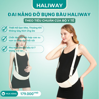 Đai nâng đỡ bụng bầu co giãn 4 chiều- An Toàn - Giảm đau mỏi lưng rạn bụng thương hiệu HALIWAY