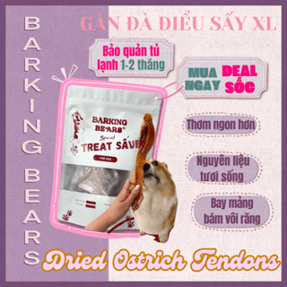 Gân Đà Điểu 60gr-300gr Sấy Khô Bánh Thưởng Xương Gặm Cho Chó Barking Bears Bay Mảng Bám Răng Cho Chó