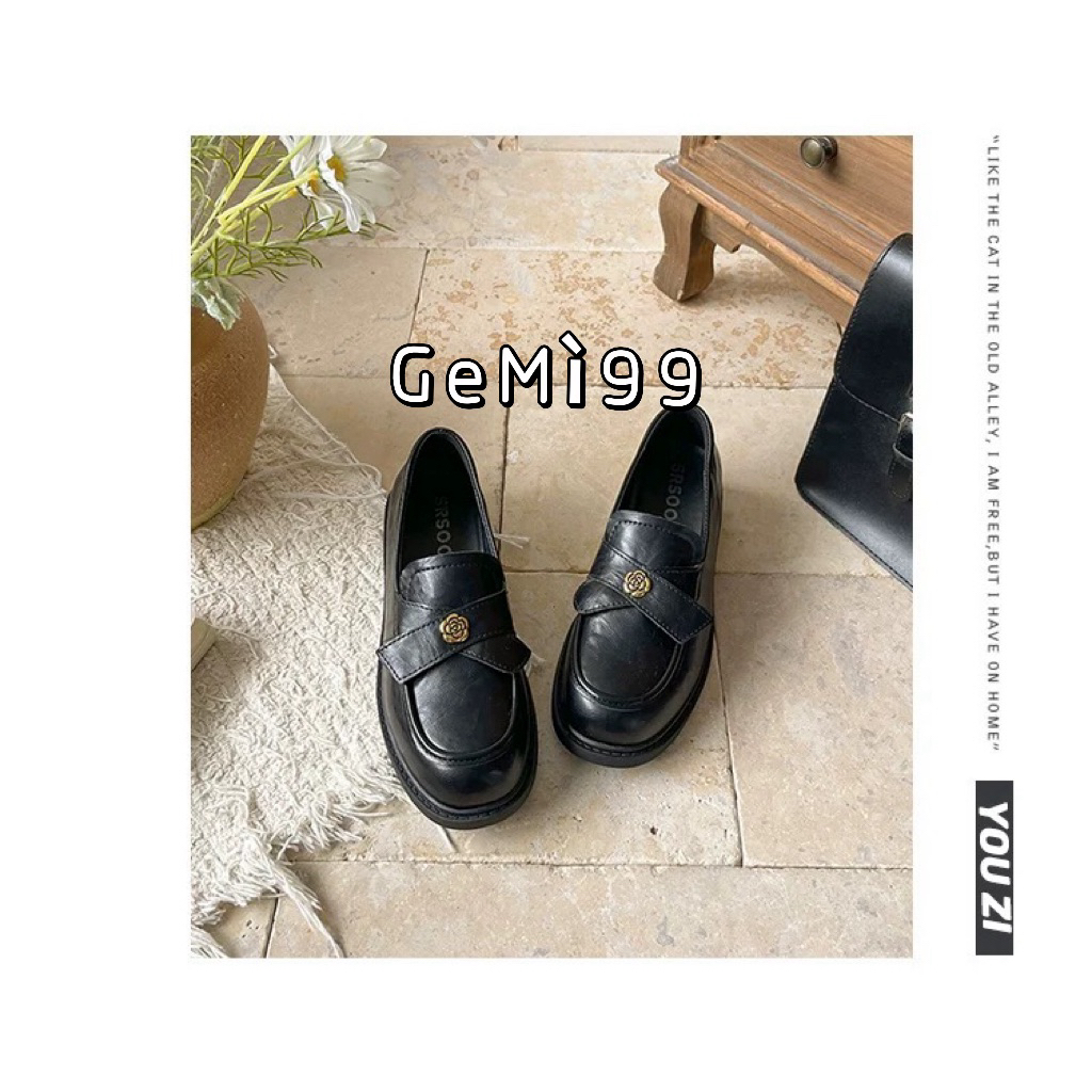 Giày loafer nữ cao cấp đế cao 4cm ( hàng qc sẵn)
