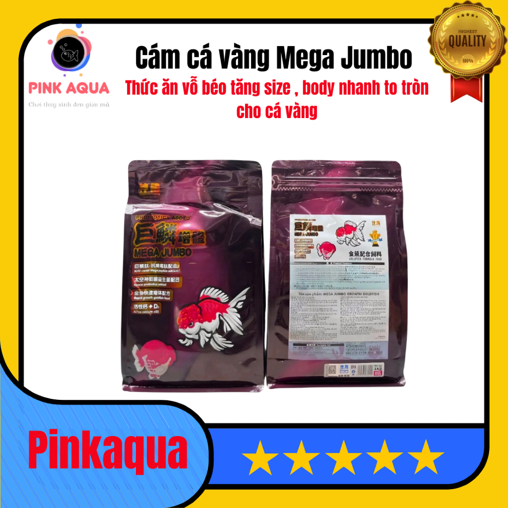 Cám cá vàng Mega Jumbo cho cá vàng tăng size body lớn nhanh