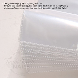 Sổ Đựng Sticker Nail Lớn – Album Lưu Trữ Decal Dán Móng | Sổ Đựng 80 Sticker