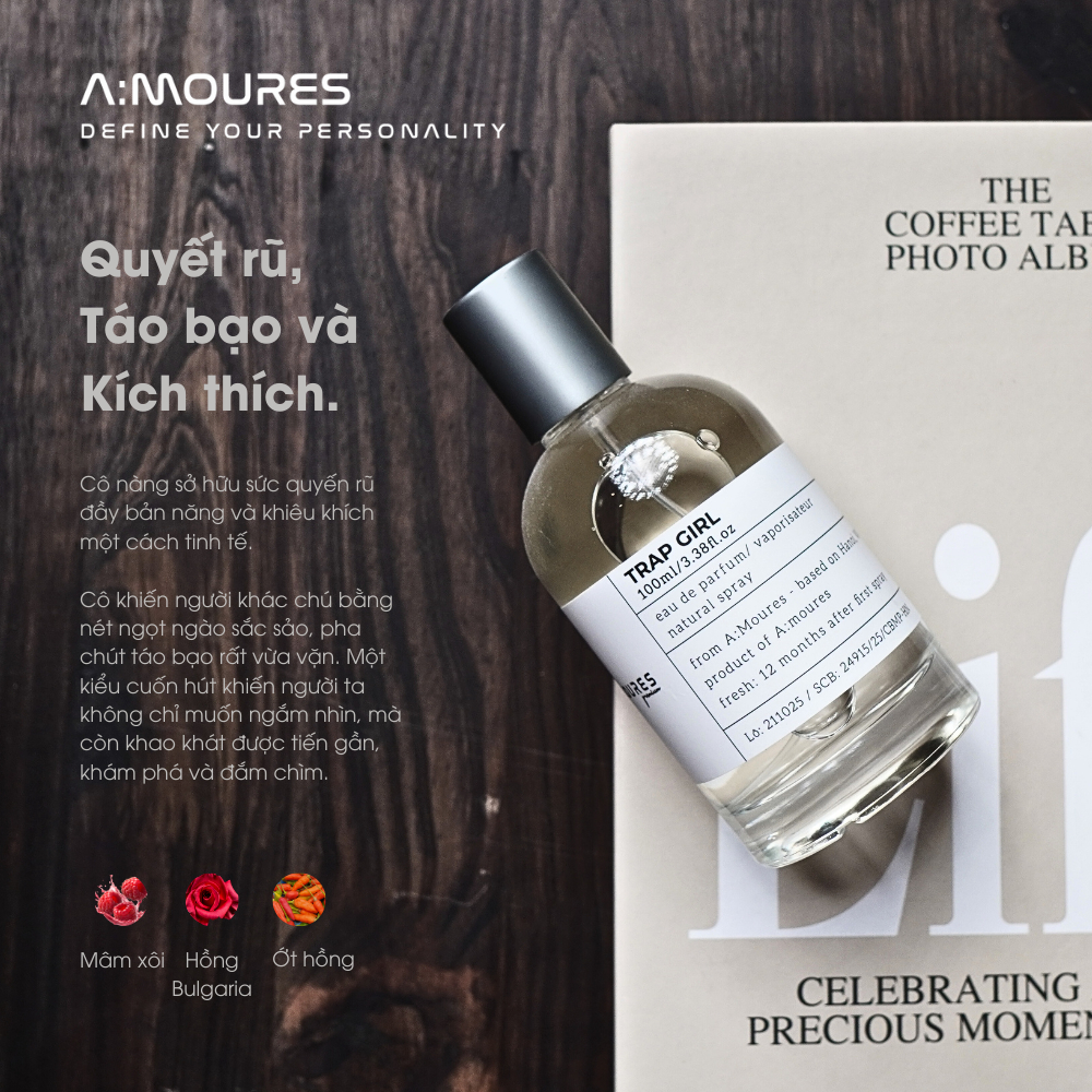 [BST Premium Nữ] Nước Hoa Nữ Amoures Premium Nguyên Liệu Nhập khẩu Hương Thơm Ngọt Ngào, Bí Ẩn - Dạng Xịt | BigBuy360 - bigbuy360.vn