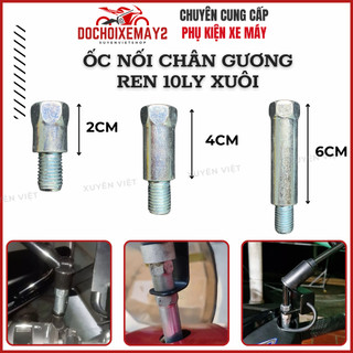  Ốc Nối Chân Gương Xe Máy 10ly Ren Thuận – Size 2 4 6cm Gắn Nhiều Dòng Xe 