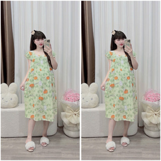  VÁY BẦU - LANH CỔ VUÔNG CÁNH TIÊN CÚC NGỌC DỄ MẶC - 12 Màu 