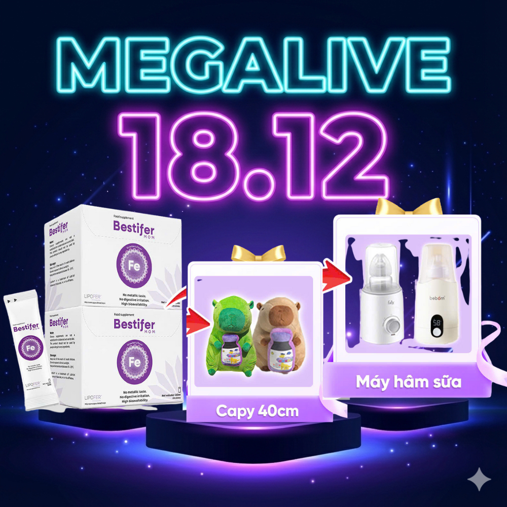 [Megalive] Sắt bầu dạng nước Bestifer sắt hướng đích hấp thu cao vị thơm ngon