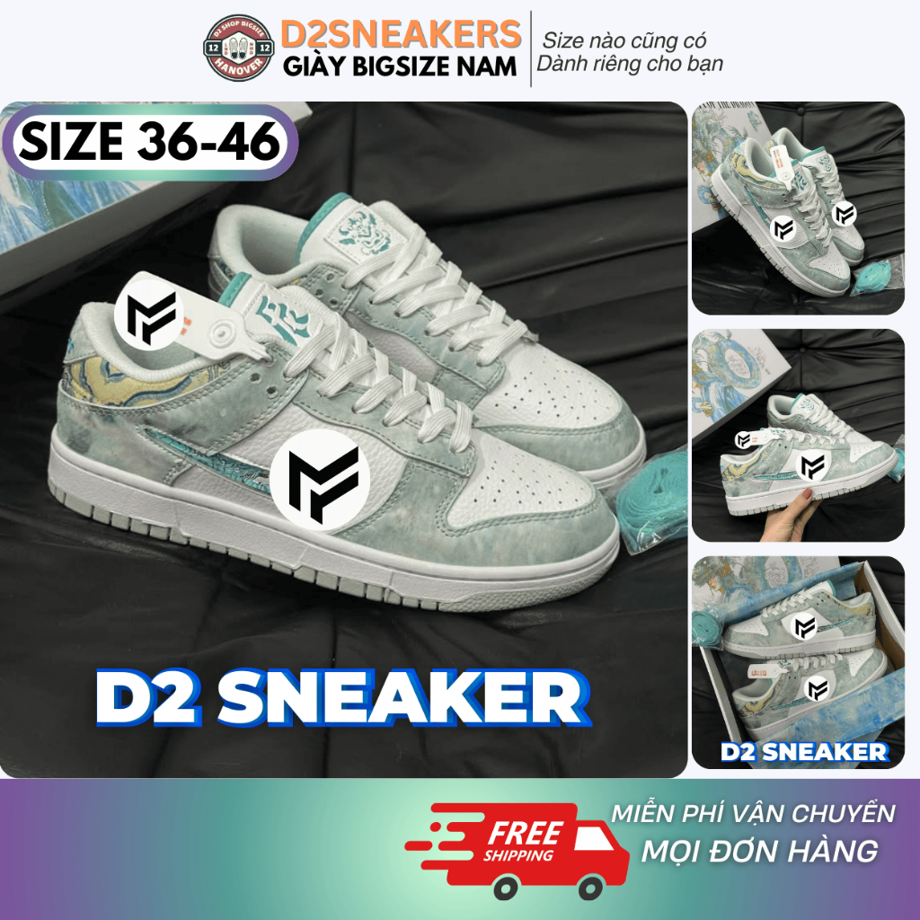 [D2 SNEAKER] Giày sneaker nam nữ bản Rồng Xanh mẫu mới kỉ niệm năm rồng, giày nam nữ hottrend