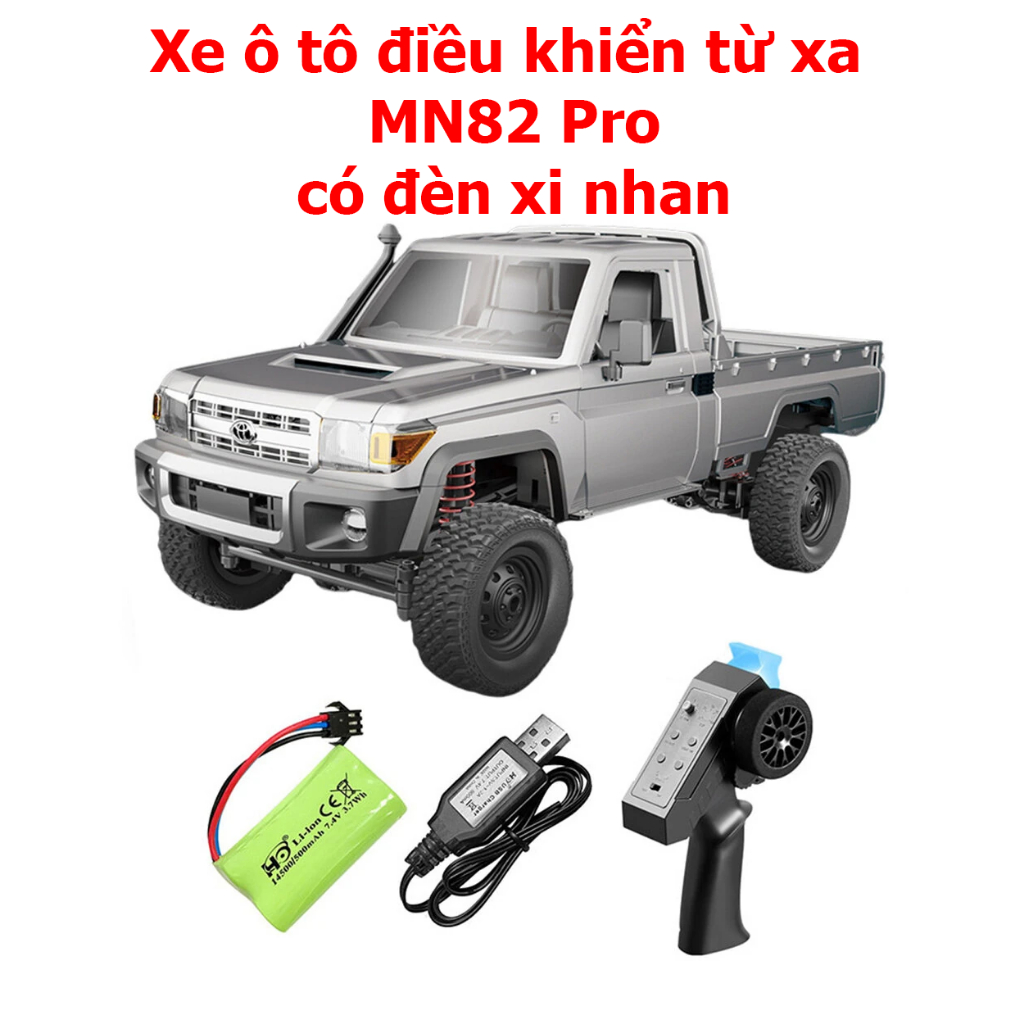 Xe ô tô điều khiển từ xa địa hình Offroad MN82 Pro - Lc79 phiên bản nâng cấp có đèn xi nhan kèm pin 