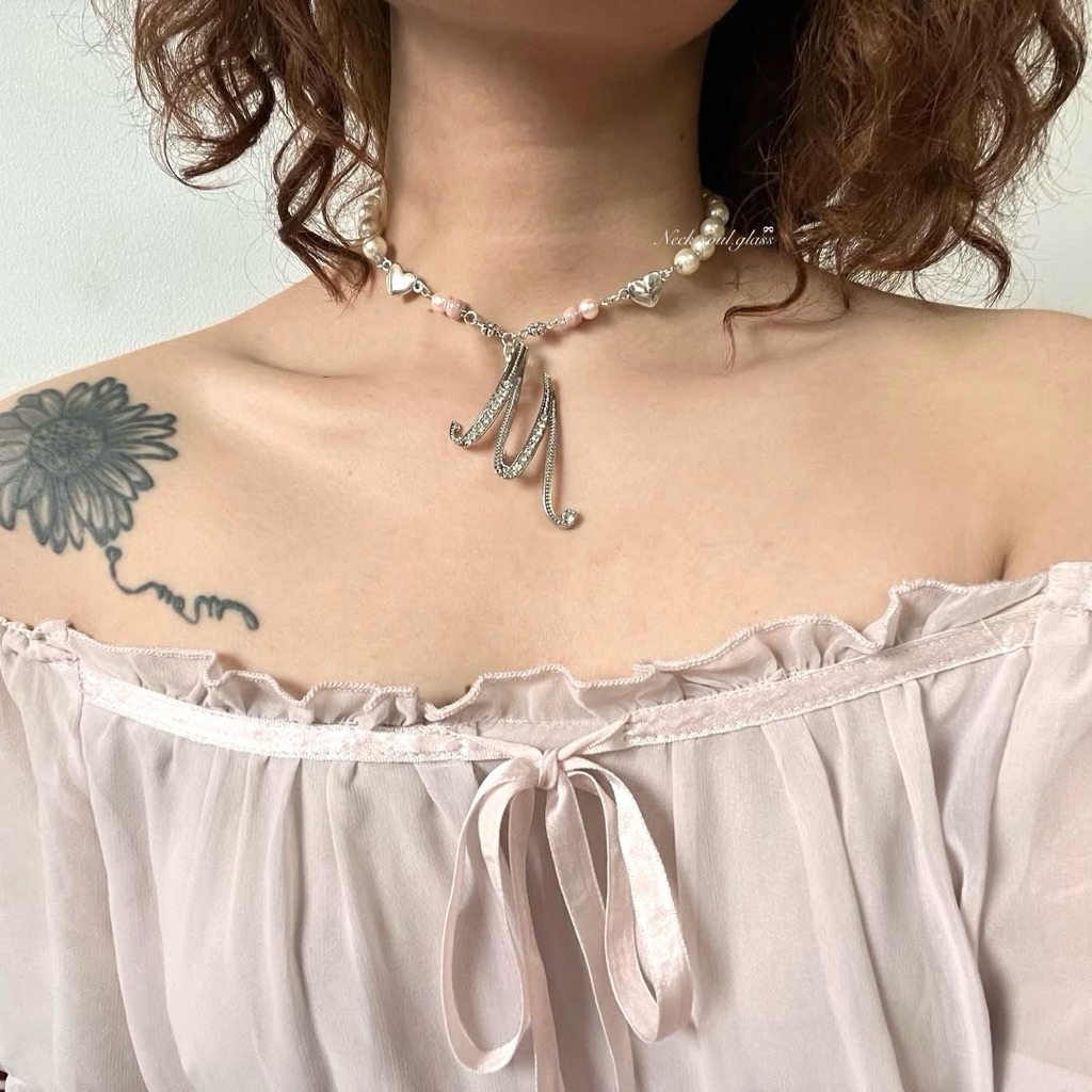 neck.soul.glass | Vòng Cổ '𝓨𝓸𝓾𝓻 𝓝𝓪𝓶𝓮' 💌 Dây Chuyền Nữ Custom Tên Theo Yêu Cầu (Đọc Kĩ Mô Tả)