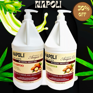  Dầu gội can napoli  collagen argan napoli đặc nhiều bọt siêu thơm mềm mượt phục hồi tóc hư tổn trọng lượng 4000ml  