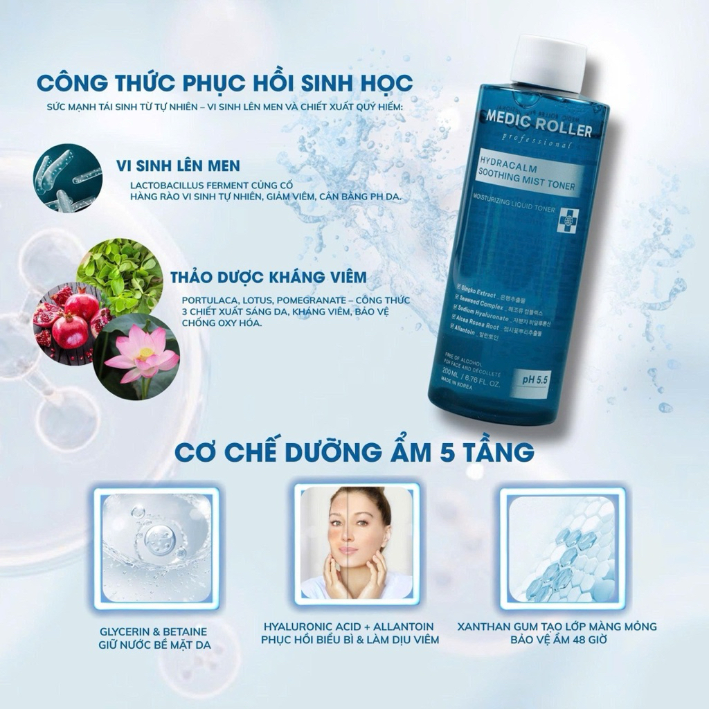 [chính hãng] Nước hoa hồng medic S 200ml