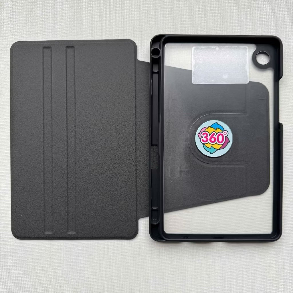 Bao da xoay 360 độ cho Samsung Tab A9,Tab A9 plus,Tab A11,Tab A11 plus có khay để bút màu đen