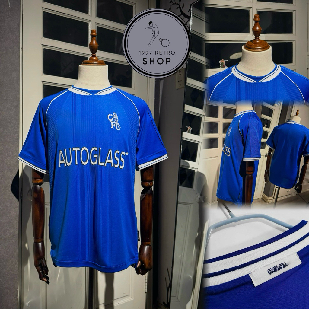 Áo bóng đá retro CLB Chelsea 1999/2001 - Vải cotton polyester nhập khẩu loại 1