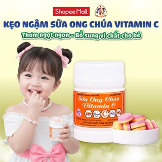  Kẹo ngậm sữa ong chúa Vitamin C Đẹp da cho mẹ Tăng đề kháng cho bé  Hũ 30 viên  