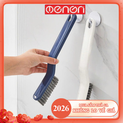Cây Chổi Cọ Toilet Đa Năng 2 Trong 1 kèm Kẹp Rác Tiện Lợi - OENON