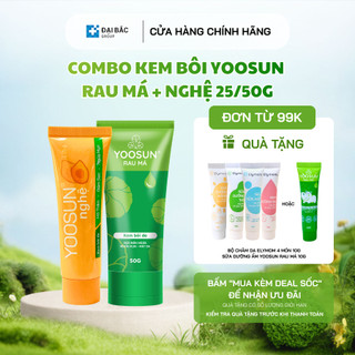    Combo chăm sóc da thâm mụn  Kem bôi da Yoosun Rau Má - Kem bôi da Yoosun Nghệ 