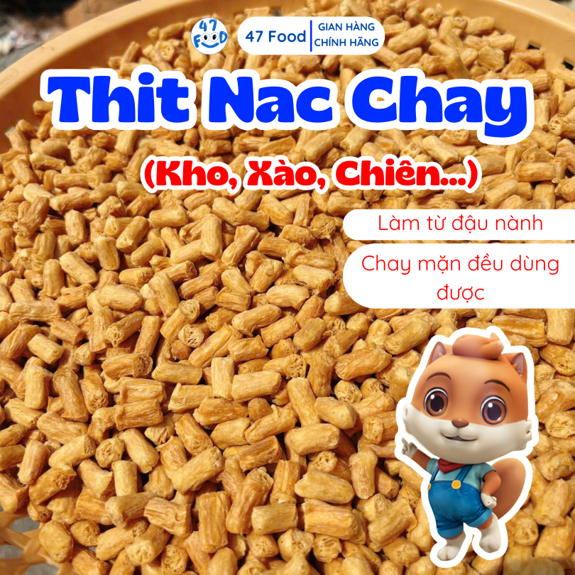 Thịt nạc chay( Túi 400g)-nguyên liệu khô đồ chay 47Food