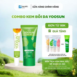    Combo chăm sóc da thâm mụn  Kem bôi da Yoosun Rau Má - Kem mụn Yoosun Acnes 