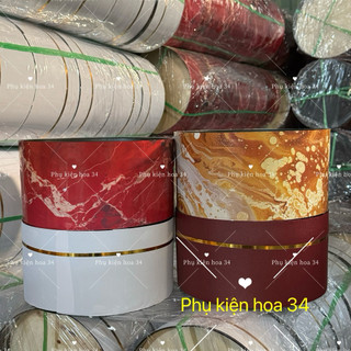 Trụ gỗ tròn 24cm cao 12cm cắm hoa làm tháp bánh trang trí