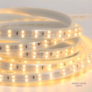  Combo 10 mét Đèn Led Dây 2835 led đôi ánh sáng trắng hoặc vàng kèm nguồn 