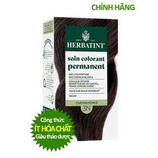   Màu hạt dẻ tối 3N  Gel nhuộm phủ bạc dưỡng tóc với 8 thảo mộc Herbatint chính hãng Ý 