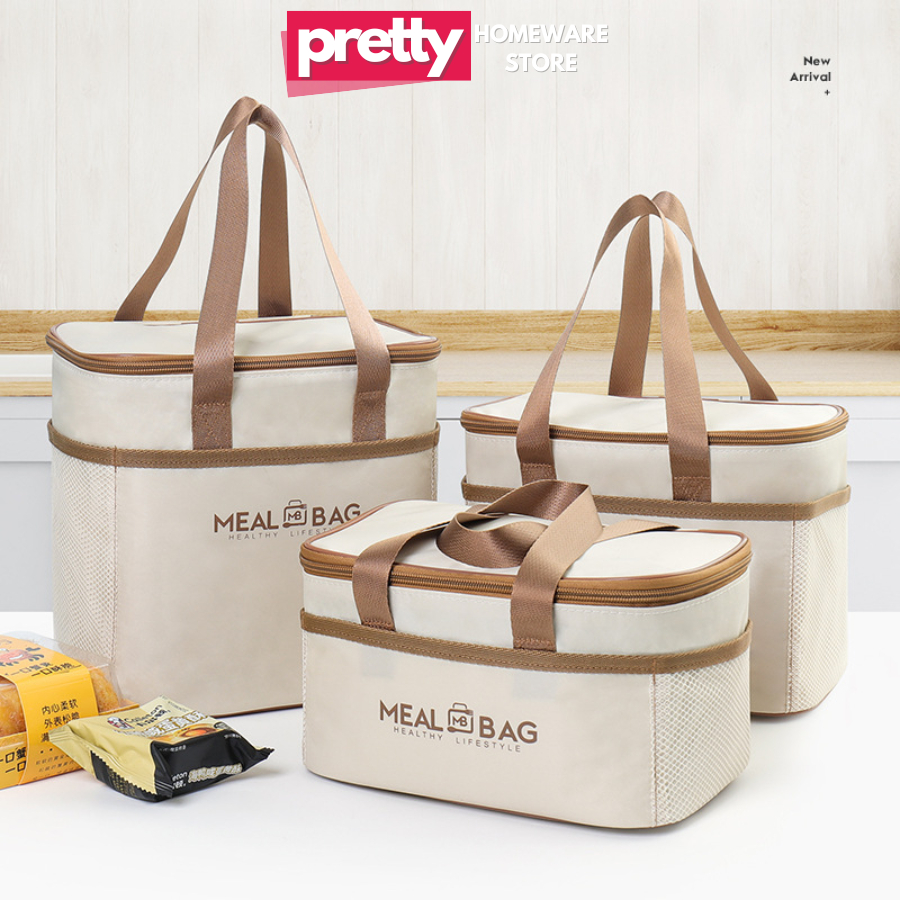 Túi Giữ Nhiệt Đựng Cơm MEAL BAG Cao Cấp Vải Oxford Chống Thấm Nước, Túi Đựng Cá Nhân Tiện Lợi