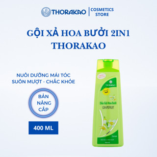  Gội Xả Hoa Bưởi THORAKAO Phiên Bản Mới 2in1 Kích Thích Mọc Tóc Giảm Gãy Rụng 400ML 