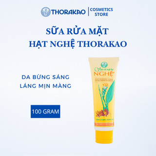  Sữa Rửa Mặt Hạt Nghệ THORAKAO Chính Hãng Hỗ Trợ Sáng Da Dưỡng Ẩm Mờ Vết Thâm 100GR 