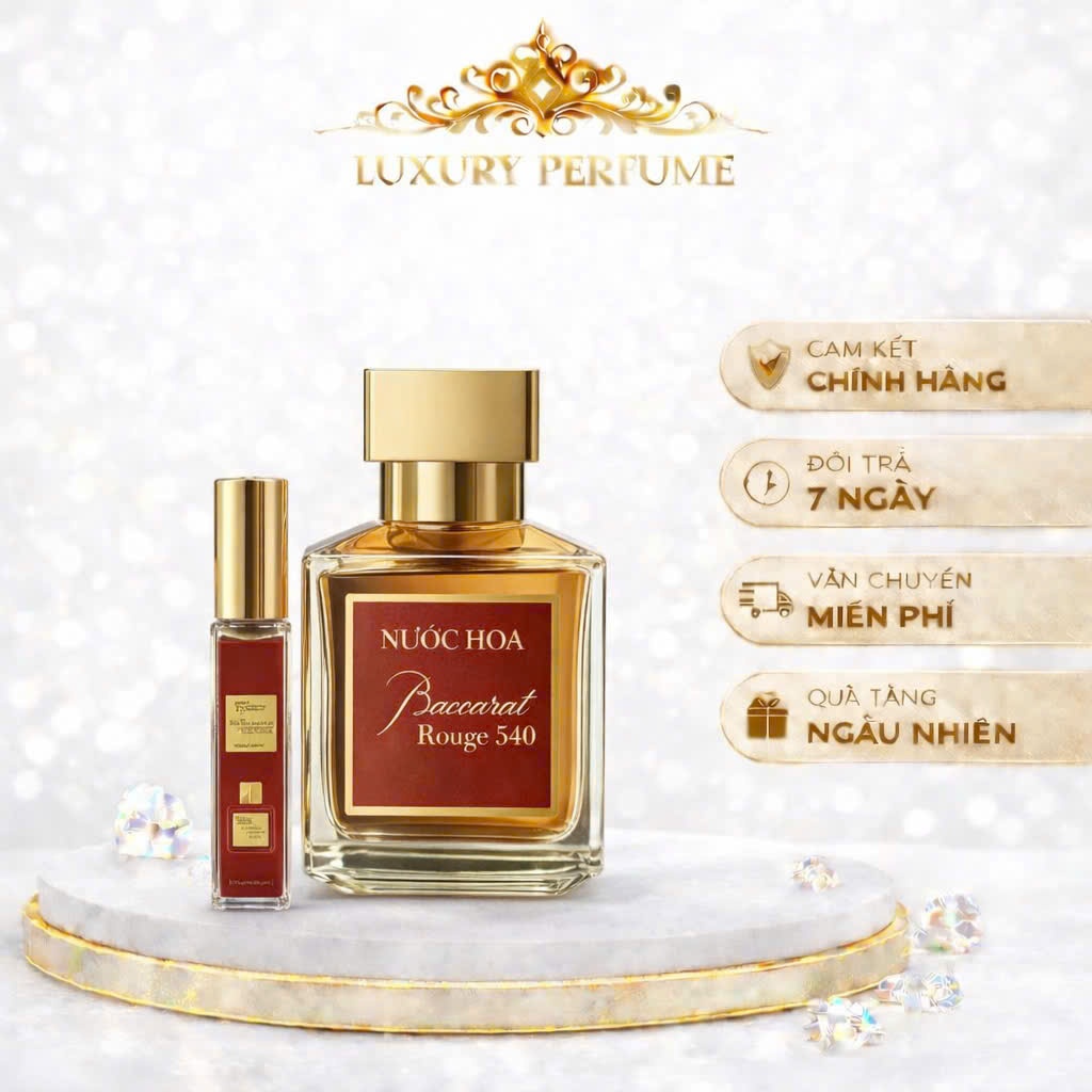 Nước hoa unisex Baccarat Rouge 540 chiết chai chiết 10ml Quyền lực, Nam tính, Hấp dẫn, Tinh tế