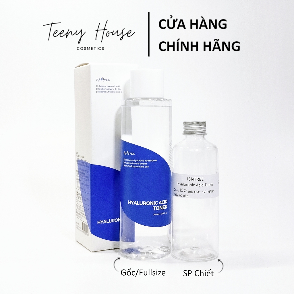 [Chiết-Gốc] Toner cấp ẩm đa tầng Isntree Hyaluronic Acid Toner cấp nước phục hồi da