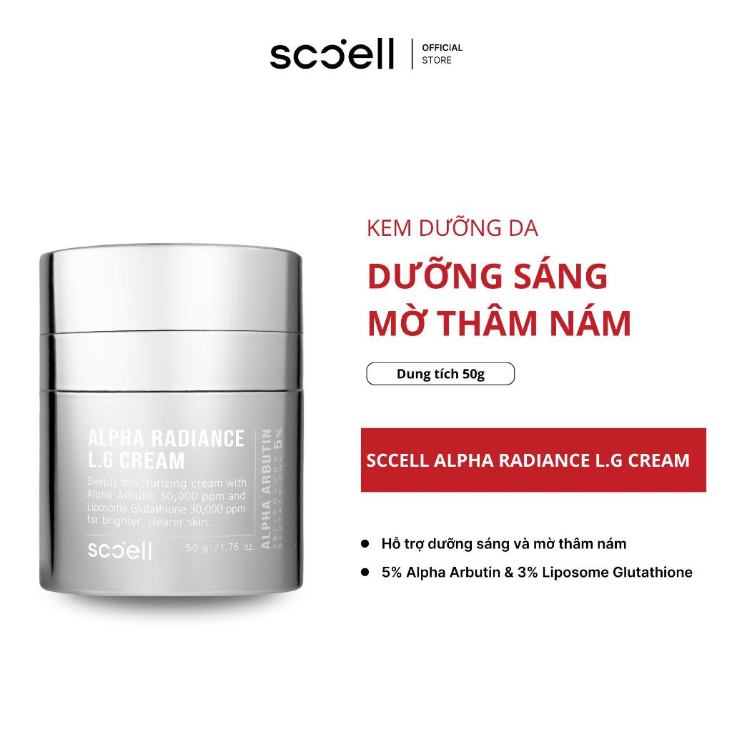 Kem Dưỡng Hỗ Trợ Làm Sáng Và Đều Màu Da - SCCELL Alpha Radiance L.G Cream Chứa Glutathione Dạng Bọc 