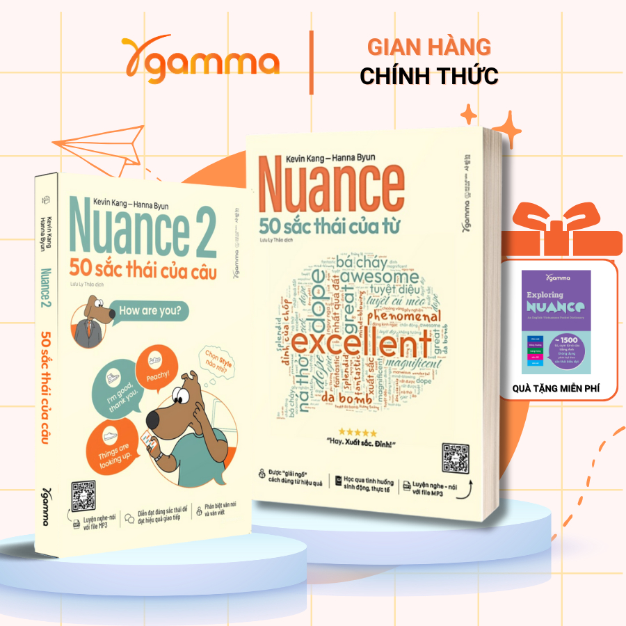 Sách - Lẻ/Combo Giao Tiếp Tiếng Anh Trôi Chảy: Nuance 1 + Nuance 2 - 50 Sắc Thái Của Từ/Câu (Gamma)