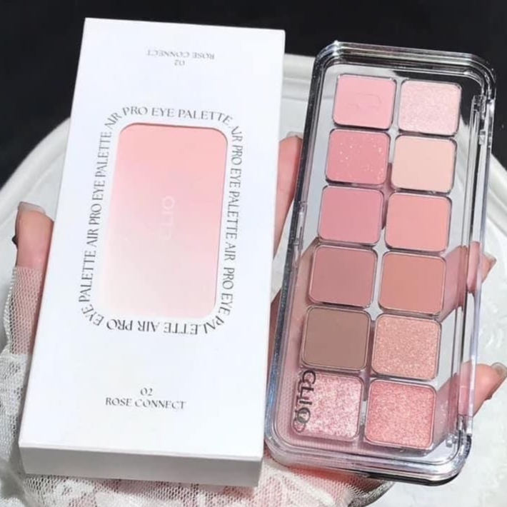 Bảng Phấn Mắt Clio 12 Ô CLIO PRO EYE PALATTE AIR Màu 02 Rose Connect