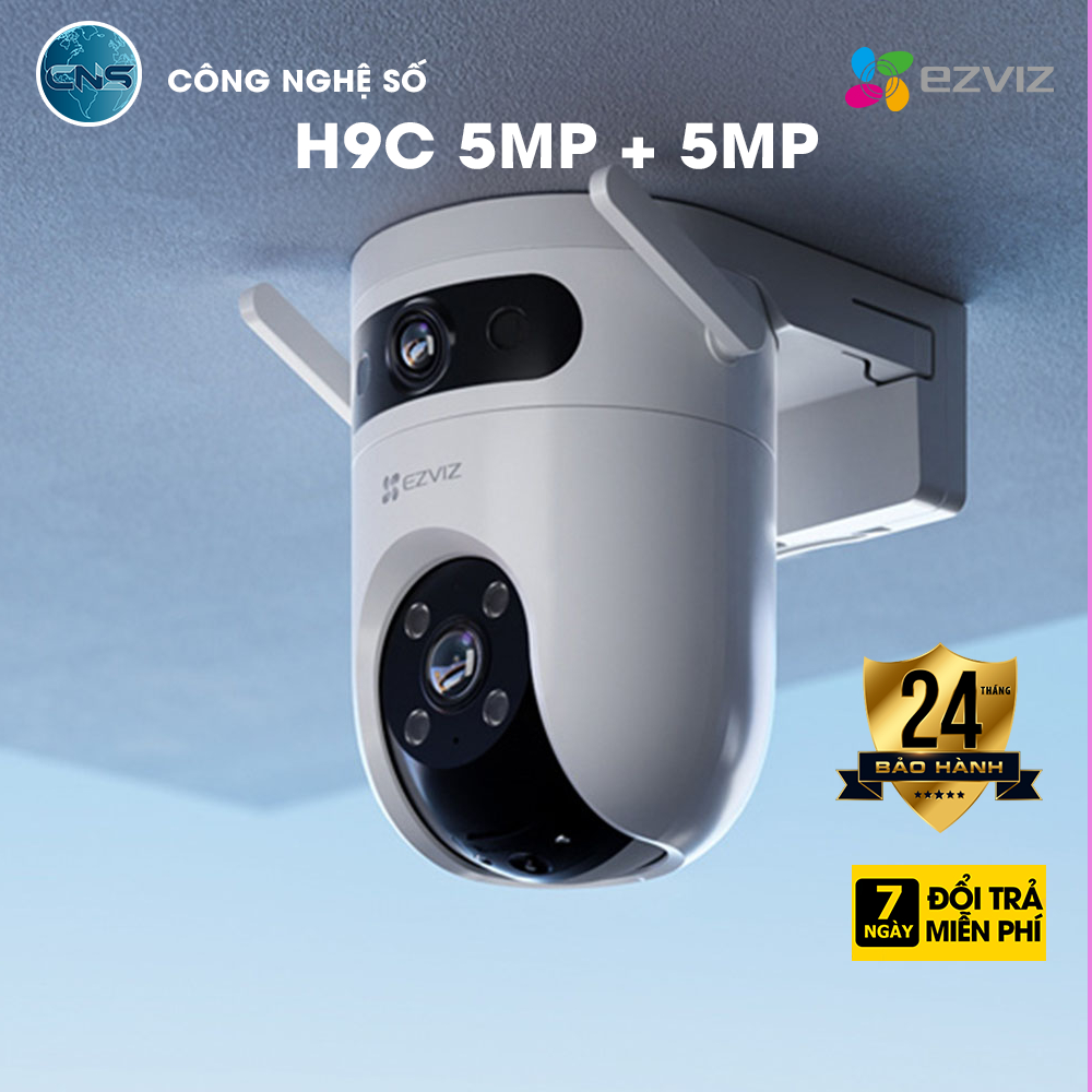 Camera 2 Mắt Ngoài Trời | Ezviz H9C 5MP x 2 Full Chức Năng | Chính Hãng BH 2 Năm