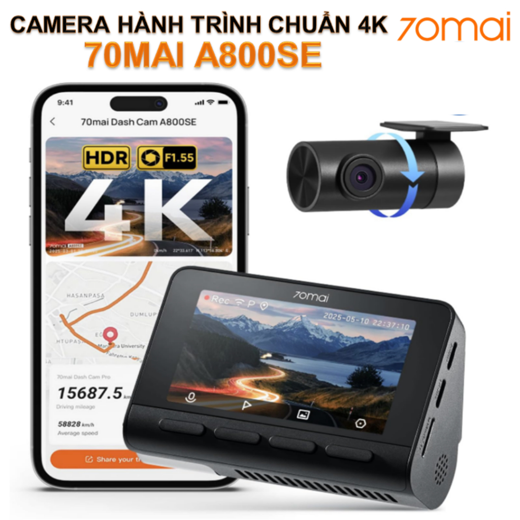 Camera hành trình 70mai A800SE 4K HDR