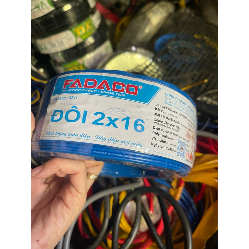 Dây điện đôi guộc mềm nhiều tim (giá 5m ) 2x0.5 2x0.75 2x1.0 2x1.5  Dây đôi lỏi đồng Dây điện dân dụ
