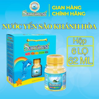   Hộp 6 lọ 62ml  Nước Yến sào Sanvinest Khánh Hòa dành cho trẻ em - 211H6 