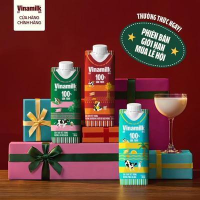 [SẢN PHẨM MỚI] Thùng 12 Hộp Sữa tươi tiệt trùng Vinamilk Hương Pina Colada/ Chuối Bơ Đậu Phộng/Cà phên Alien 240ml-16t