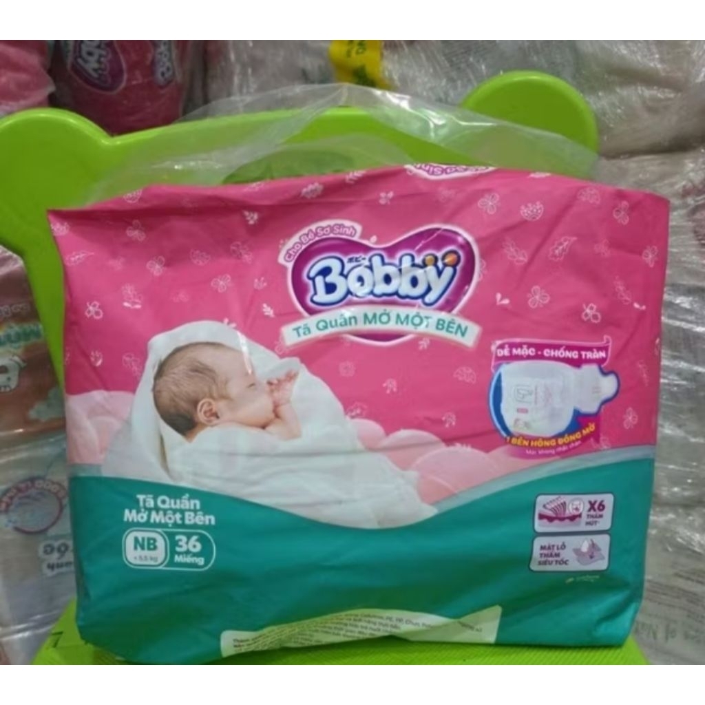 Tã quần mở một bên Bobby size Nb36 và S40 quần