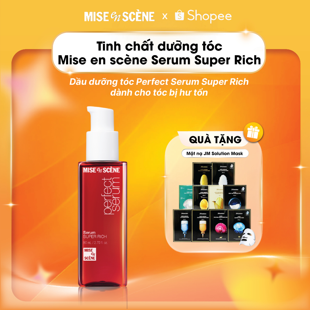 Tinh chất dưỡng tóc mise en scène Perfect Serum Super Rich phục hồi tóc hư tổn nặng 80ml