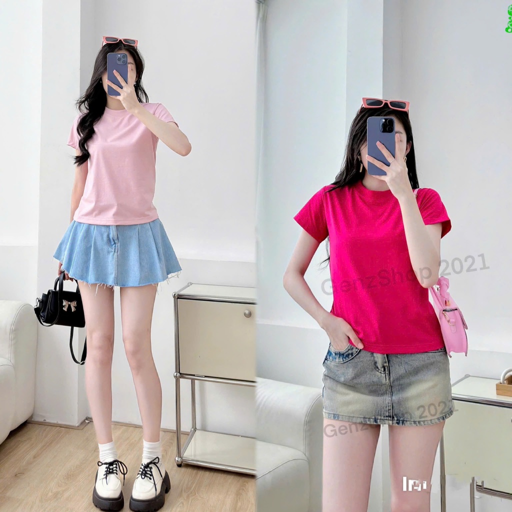 ÁO THUN BABY TEE TRƠN FULL BẢNG MÀU BST2026 DỄ PHỐI ĐỒ | BigBuy360 - bigbuy360.vn