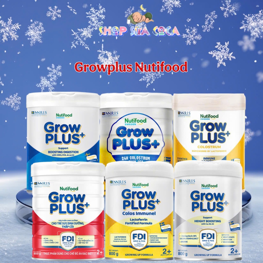 /Nutifood GrowPLUS Đỏ-Xanh-Vàng-Bạc-Immunel-Lactoferin 800gr date mới