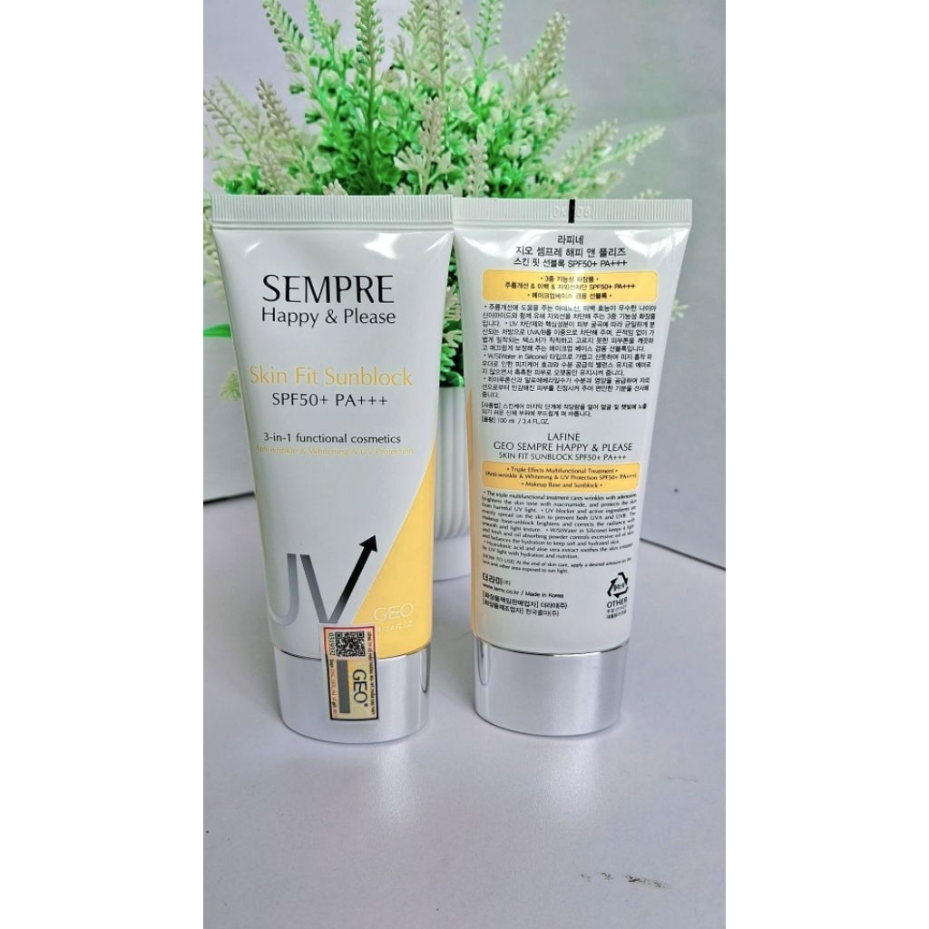 Sempre Happy & please Skin Fit Sunblock SPF 50+ PA+++