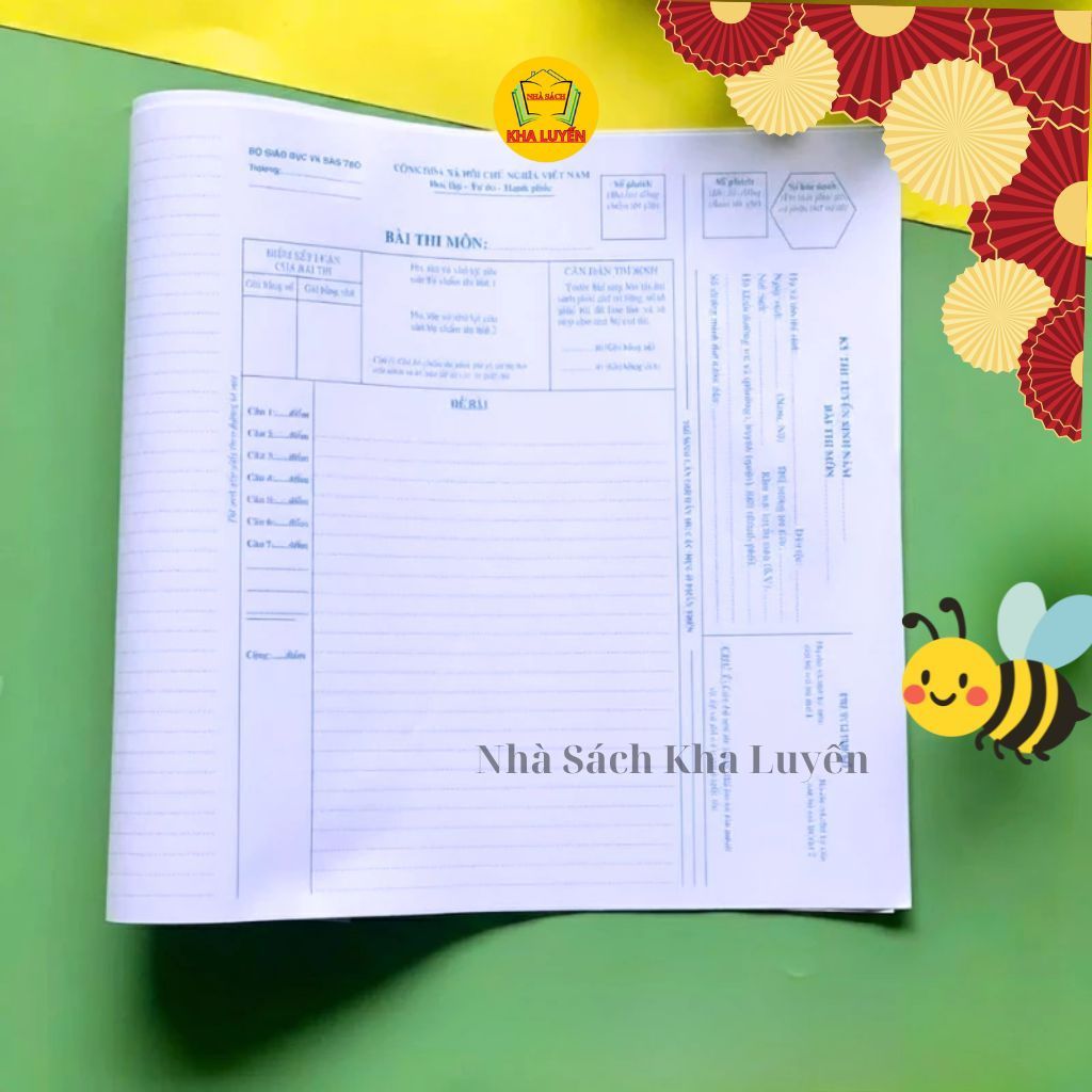 Set 200/ 100/ 50 Tờ Giấy Thi THPT Quốc Gia 2025, Giấy Thi Bộ Và Sở GĐT Kẻ Ngang, Giấy Nháp Thi