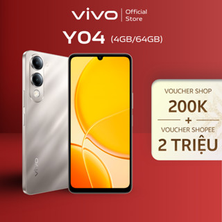   MỚI  Điện thoại vivo Y04  4GB+64GB  - Hàng chính hãng - 1 Đổi 1 trong tháng đầu tiên - Bảo hành 12 tháng 