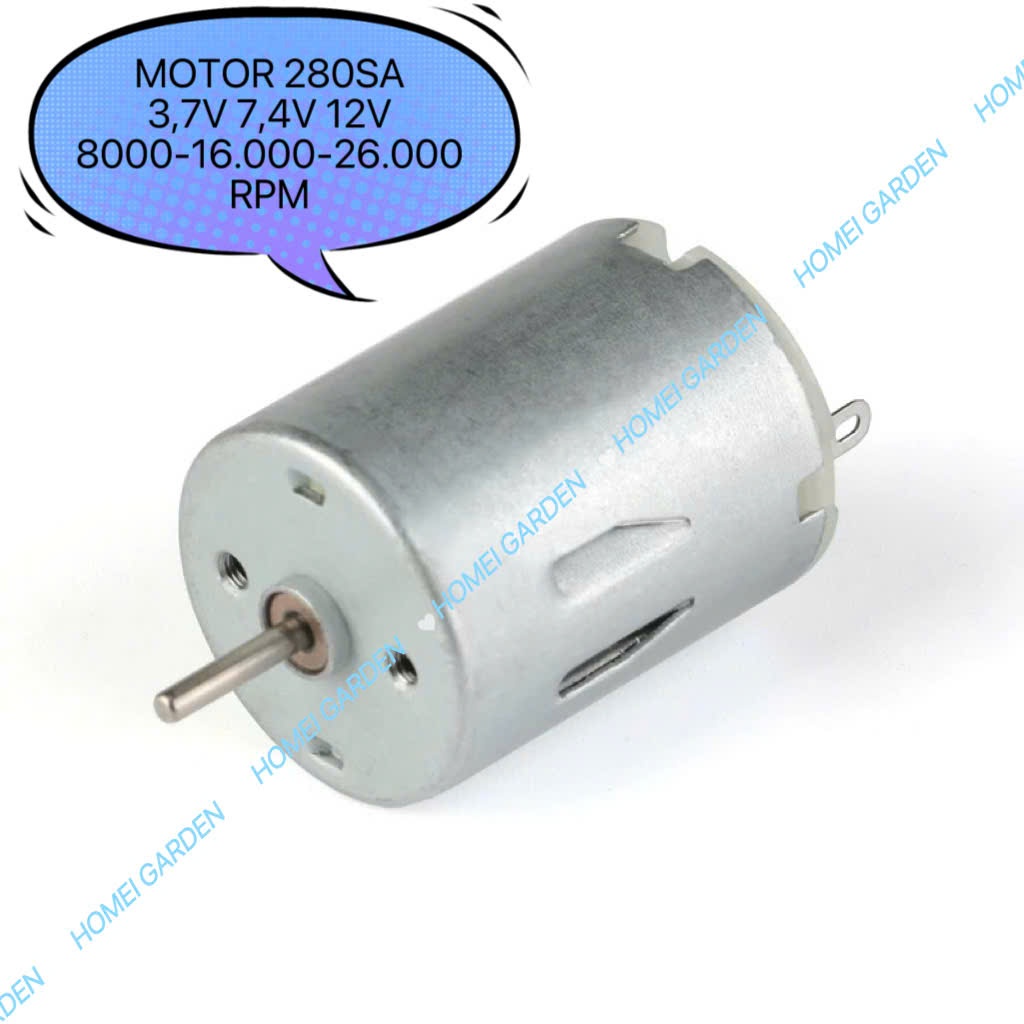 Động Cơ DC 280 - Motor Mini 3V 3.7V 7.4V 12V Tốc Độ Cao 8000 - 26000 RPM - HM0634
