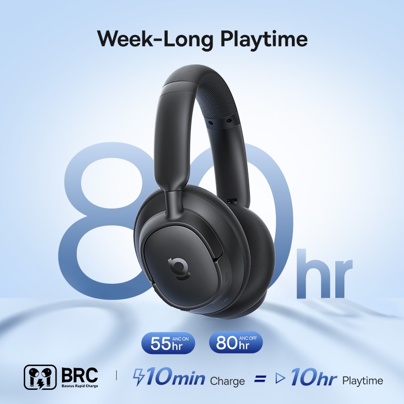 Tai Nghe Chụp Tai Baseus Bass BH1 NC Bluetooth 6.0 5 Micro AI Hi-Res Audio - Wireless SuperBass 2.0 | BigBuy360 - bigbuy360.vn