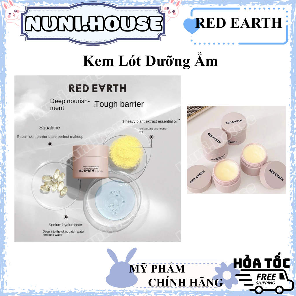 [RED EARTH] Kem Lót RED EARTH Dưỡng Ẩm Da Mặt RED EARTH V10 Che Lỗ Chân Lông Và Dưỡng Ẩm Cao Cấp